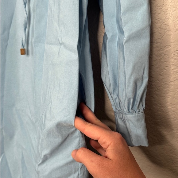 Pomander Place Baby Blue Robbie Dress long sleeve lace up strappy Scandi girl - Picture 8 of 8